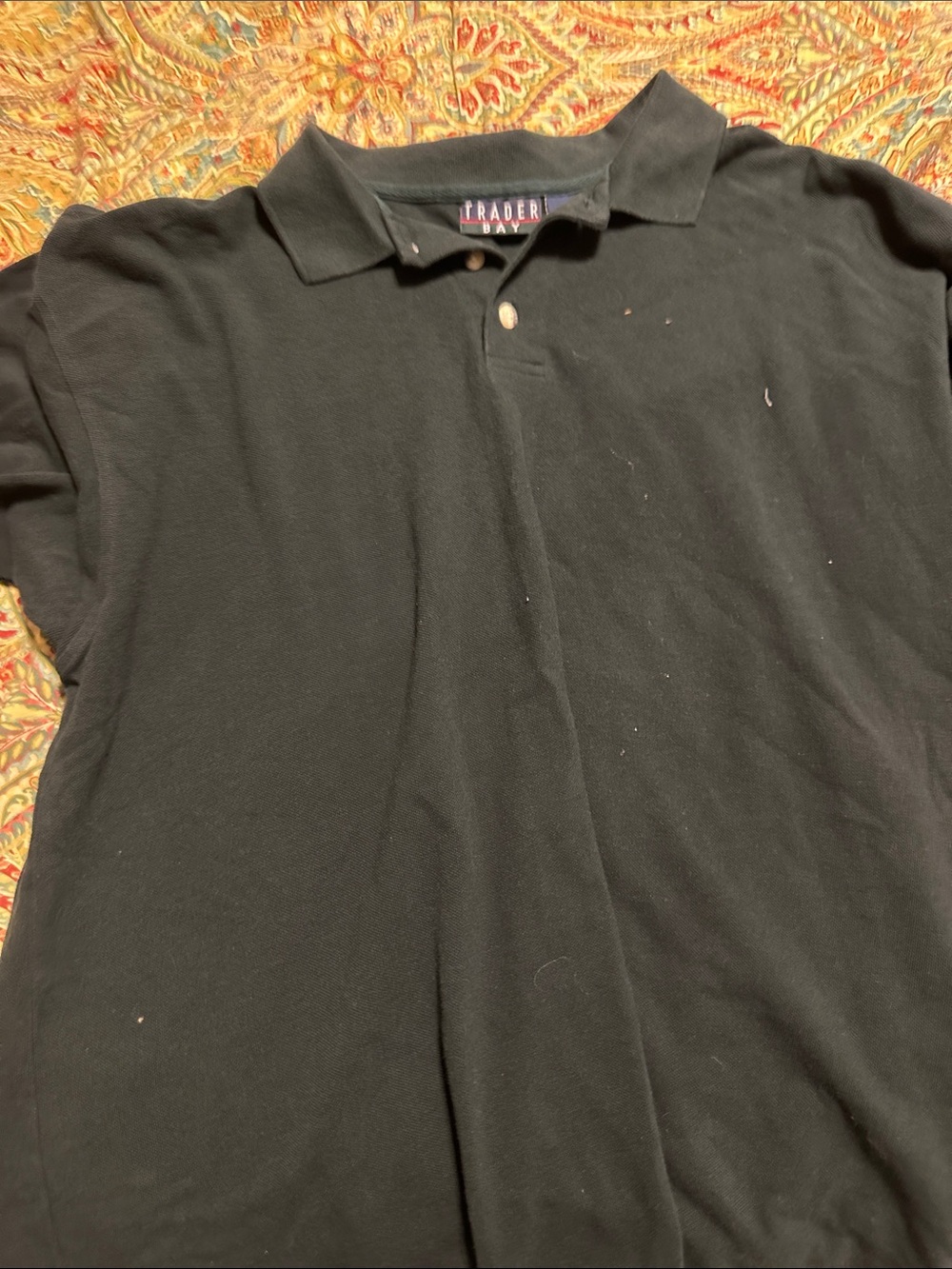 Trader Bay Black Short-Sleeve Polo